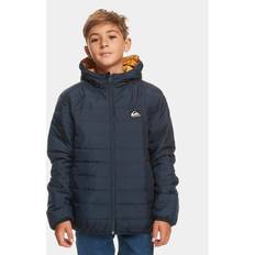 Argento Giubbotti Quiksilver Piumino Double Face Con Cappuccio - Blu Scuro