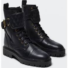 Mango Ankle Boots Mango MIla Leather Ankle Boots, Black