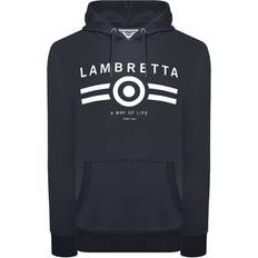 Lambretta Jumpers Lambretta L, Navy Mens Logo Pullover Hoody Sweater Sweatshirt Hoodie Top
