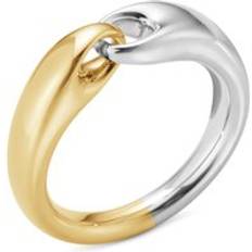 Georg Jensen Joyería Georg Jensen Reflect 18ct Yellow Gold and Sterling Silver Ring