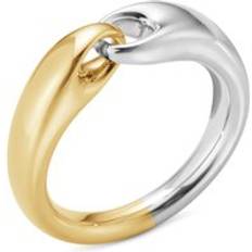 Georg Jensen Kubisk Zirkon Ringe Georg Jensen Reflect Ring 18kt Guld - Sølv/18kt Guld