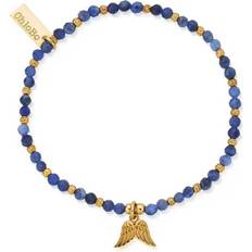 Blue - Men Bracelets ChloBo Gold Plated Guidance Sodalite Bracelet