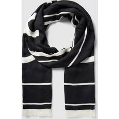 Calvin Klein Unisex Scarfs Calvin Klein Logo Print Scarf - Black/White