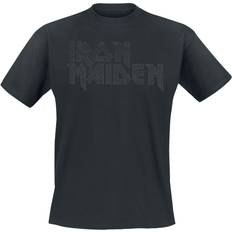 Iron Maiden T-shirts Iron Maiden T-shirt av Black Black Logo Herr svart