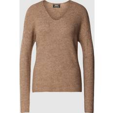 Brown - Knitted Sweaters Jumpers Only v neck jumper in brown marlXS