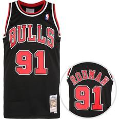 Clothing Mitchell & Ness Dennis Rodman Chicago Bulls Men's Black Swingman Jersey Medium