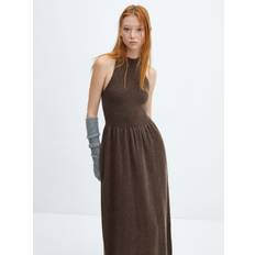 Cachemire Robes Mango Sasha Cashmere Blend Maxi Dress, Dark Brown