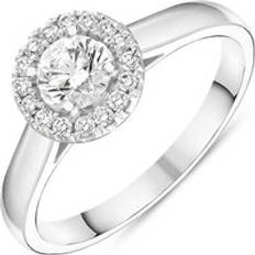 Platinum Brilliant Cut 0.54ct Diamond Round Ring