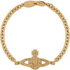 Vivienne Westwood Crystal Bracelets Vivienne Westwood Mini Orb Bracelet Gold