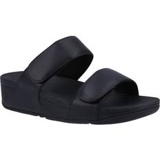 Fitflop Slides Fitflop Lulu Adjustable Leather Slides All Black B