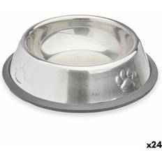 Mascow Hundmatare Silvrig Gummi Metall 24 antal
