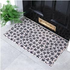 Blue Entrance Mats Artsy Doormats Flower X Blue cm