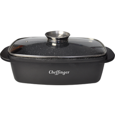 Cheffinger Bräter deckel induktion pfanne schmortopf aluguss 32 cm