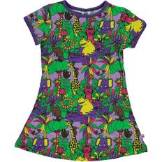 122/128 Jurken Småfolk Smafolk Kleid Jungle viola lila