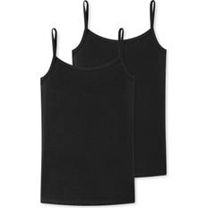 152 Bodys Schiesser Spaghetti-Tops Mädchen Jersey schwarz