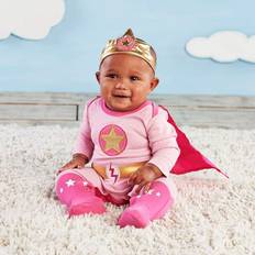 Baby Aspen Big Dreamzzz Superhero 2-Piece Layette Set Girl Personalization Available