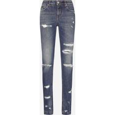 Multikleur Spijkerbroeken Dolce & Gabbana Girly Jeans With Ripped Details Multi-colored