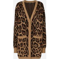 Mehrfarbig Cardigans Dolce & Gabbana Long wool and cashmere cardigan combined_colour