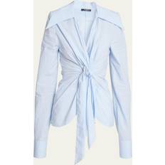 Balmain Dame Skjorter Balmain Gingham Slips Bomuld Skjorte 100% Bomuld - Blå