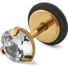 Floyd mm Guldfarvet Zirconia Ørestikker
