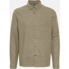 Solid Enea Allan LS Shirt Mand Vetiver Langærmede Skjorter - Oliven