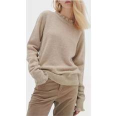 InWear Women Jumpers InWear Flounce Pullover Sweater - Beige