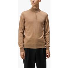 J.Lindeberg Dame Gensere J.Lindeberg Kiyan Quarter Zip Sweater Beige