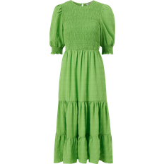 Only Kjole onlThalia 2/4 Smock Calf Dress - Grøn