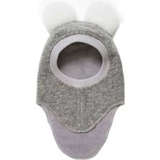 Huttelihut Elefanthue m. Alpaca Pompoms Big Bear Light Grey Melange-12-24 mdr