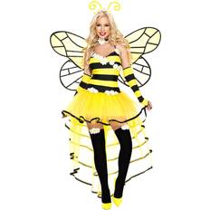 Music Legs Deluxe Queen Bee Costume for Women Black/Yellow