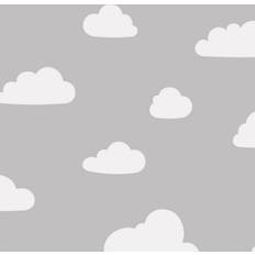 World of Wallpaper Clouds Wallpaper Grey White Grey/White
