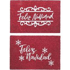 Doormat Red PVC Coconut Fibre