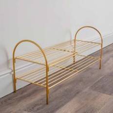 Gold Hallway Furniture & Accessories & Lifestyle Gold Plated Shoe Rack