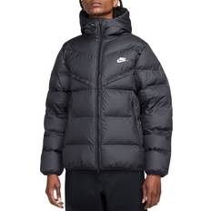 NIKE Men Jackets NIKE Men's Windrunner PrimaLoft Storm-FIT Hooded Puffer Jacket -Black/Sail