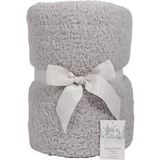 Textiles Soft Teddy Fleece Blankets Silver