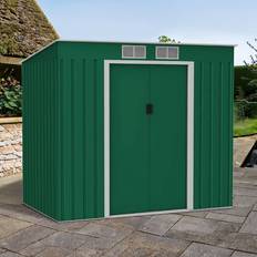 Lotus Hestia Pent Metal Shed with Foundation Kit (Building Area )