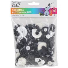 Black Buttons Crafty Club Assorted Buttons Black/White