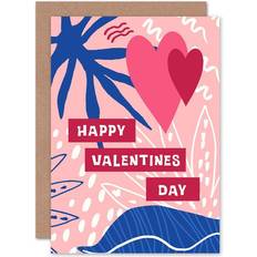 Valentines Day Cards & Invitations ARTERY8 Wee Blue Coo Tropical Love Happy Valentines Day Fun Floral Greeting Card