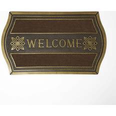 Polypropylene Entrance Mats Homescapes 'Welcome' Door Mat Gold cm