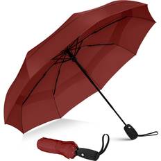 Umbrellas Veeki Umbrella Windproof Travel Umbrella Wind Resistant, Small Compact, Light, Automatic, Strong Steel Shaft, Mini, Folding