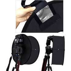 Tomtop Jms PULUZ Round Style Softbox Speedlight Flash Light Shoot Soft Box Foldable Soft Flash Light Black