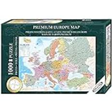 Close Up Europe Map Jigsaw Puzzle 1000 pieces Europe 68 x 48 cm Premium Map 2021 MAPS IN MINUTES