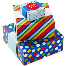 Hällmark 0005EBC1229 Small, Medium, Large Gift Box Set Verschiedene Geschenkboxen mit Wickelbändern, Papier, Generation Geburtstag