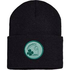 Carhartt Beanies Carhartt Men's Knit Shamrock Patch Beanie Hat, Black