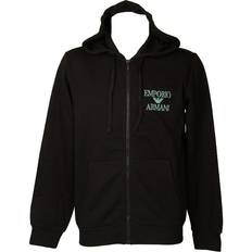 Armani Uomo Maglioni Armani Loungewear Logo Hoodie Men's Black