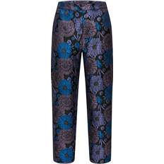 Blumen - Damen Hosen Selected Floral Jacquard Trousers