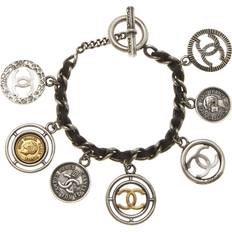 Chanel Bracelets Chanel Chanel Gold & Black Leather Charm Bracelet black one