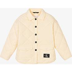 Calvin Klein Jakker Børnetøj Calvin Klein Girls Ivory Quilted Jacket Ivory year