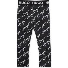 HUGO Kids-Leggings aus Stretch-Jersey mit handgeschriebenen Logos