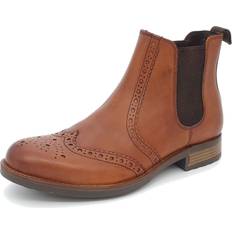 Albert Brogue Leather Chelsea Boots Tan